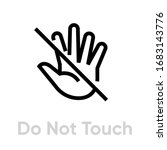 do not touch coronavirus icon.... | Shutterstock .eps vector #1683143776