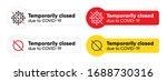 temporarily closed due to covid ... | Shutterstock .eps vector #1688730316