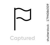 flat linear icon flag denotes... | Shutterstock .eps vector #1794086509