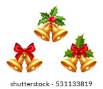Set Of Vector Gold Christmas...