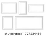 white picture frames set... | Shutterstock . vector #727234459