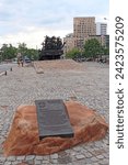 Small photo of Warsaw - Poland. 27 July 2019: monument in capital of Poland, Warsaw, erected in memory of victims of the Soviet invasion of Poland during World War II and subsequent repression.