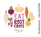 cute cartoon root vegetables... | Shutterstock .eps vector #1641562960