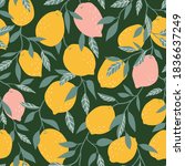 fruit seamless pattern. vector... | Shutterstock .eps vector #1836637249