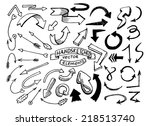 hand drawn vector arrows | Shutterstock .eps vector #218513740