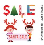 christmas sale design template. ... | Shutterstock .eps vector #225640363