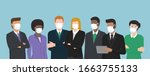 business people wearing... | Shutterstock .eps vector #1663755133