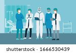 professional doctors and nurses ... | Shutterstock .eps vector #1666530439