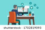 senior man consulting a doctor... | Shutterstock .eps vector #1702819093