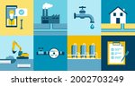 water supply and sanitation... | Shutterstock .eps vector #2002703249