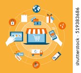 online shopping  e payment ... | Shutterstock .eps vector #519383686