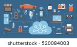 internet of things  devices and ... | Shutterstock .eps vector #520084003