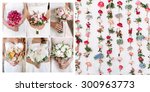 collage of photos from the... | Shutterstock . vector #300963773