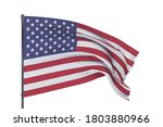 3d illustration. waving flags... | Shutterstock . vector #1803880966
