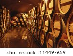 Wine Barrels In Cellar....