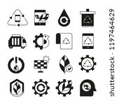 ecology and recycle icons | Shutterstock .eps vector #1197464629