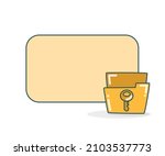 blank note board with... | Shutterstock .eps vector #2103537773