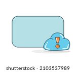 blank note board with cloud... | Shutterstock .eps vector #2103537989