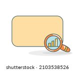 blank note board with magnifier ... | Shutterstock .eps vector #2103538526
