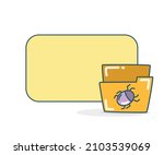 blank note board with bug... | Shutterstock .eps vector #2103539069