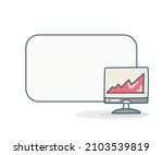 blank note board with graph on... | Shutterstock .eps vector #2103539819