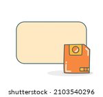 blank note board with floppy... | Shutterstock .eps vector #2103540296