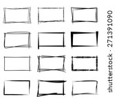 hand drawn square frames  black ... | Shutterstock .eps vector #271391090