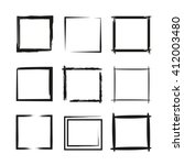 set of hand drawn frames ... | Shutterstock .eps vector #412003480