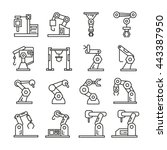 Robotic Arm Icons Set ...