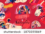 floral collection of cards ... | Shutterstock .eps vector #1870355869