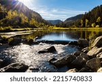 Small photo of Cascades on Spearfish Creek Dam and Savoy Pond, Spearfish Canyon State Natural Area, South Dakota, USA