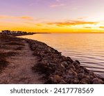 Sunset on The Laguna Madre at Bird Island Basin, Padre Island National Seashore, Corpus Christ, Texas, USA