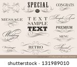 calligraphic design elements... | Shutterstock .eps vector #131989010