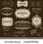 calligraphic design elements... | Shutterstock .eps vector #146099096