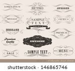 calligraphic design elements... | Shutterstock .eps vector #146865746