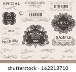 calligraphic design elements... | Shutterstock .eps vector #162213710