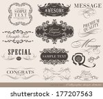calligraphic design elements | Shutterstock . vector #177207563