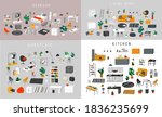 ineriors sets. stylish comfy... | Shutterstock .eps vector #1836235699
