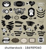 set of vintage retro labels can ... | Shutterstock . vector #186989060