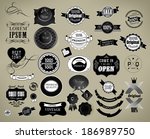 set of vintage retro labels can ... | Shutterstock . vector #186989750