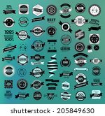 mega set of retro vintage... | Shutterstock .eps vector #205849630