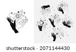 spiritual esoteric magic logo... | Shutterstock .eps vector #2071144430