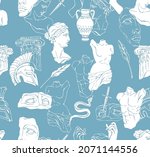 vector seamless pattern with... | Shutterstock .eps vector #2071144556