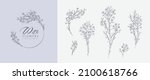 floral logo and branch set.... | Shutterstock .eps vector #2100618766
