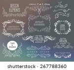 set of calligraphic and floral... | Shutterstock .eps vector #267788360