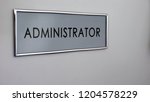 administrator office door desk... | Shutterstock . vector #1204578229