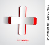 white cross with red back  ... | Shutterstock .eps vector #139927513