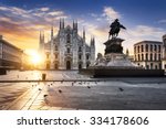 Duomo At Sunrise  Milan  Europe.