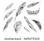 the feathers on a white... | Shutterstock .eps vector #469075520