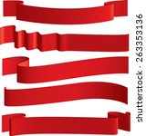 red ribbon patterns | Shutterstock .eps vector #263353136